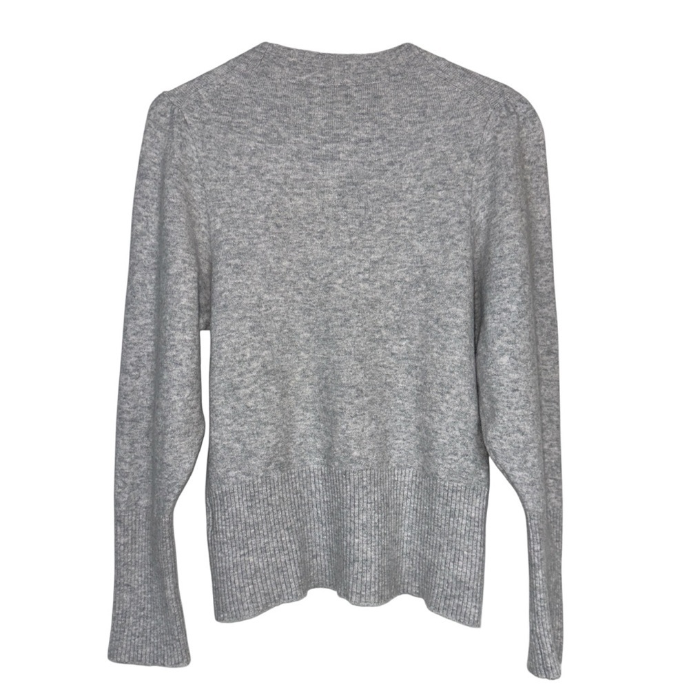 J.Crew Gray Puff Sleeve Crewneck Sweater - Picture 2 of 6